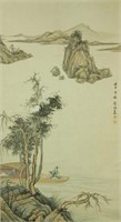 Huang Jun 1775-1850 Watercolour on Paper Scroll