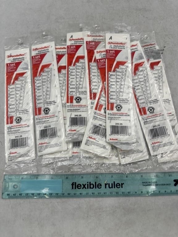 NEW Lot of 13- Pendaflex Alphabetic Label Inserts