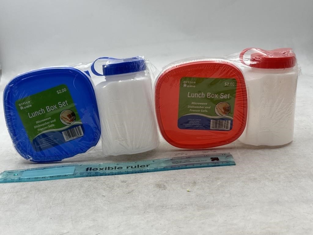 NEW Lot of 2- Office Home Lunch Box Set