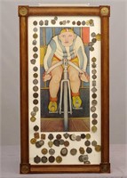 Large Frame with Bicycle Medals