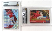 (2) Mike Trout Baseball Cards Graded by Golden