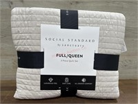 Social standards full queen quilt set