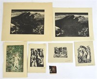 AMERICAN REGIONALIST ETCHING PRINT GROUP SIGNED
