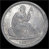 1837 Seated Liberty Dime NEARLY UNCIRCULATED