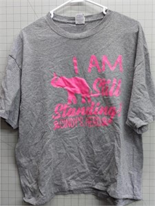 Jerzee XL Grey  T-shirt "I am still standing" new