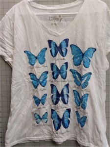 Hanes New XL butterfly T shirt