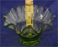 Green Glass handblown Vase