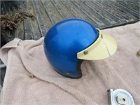 Vintage Blue Motorcycle Helmet