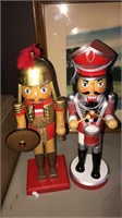 To Christmas nutcrackers one drummer and one with