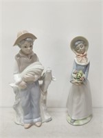 2 Tengra porcelain figures