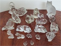 (18) Vintage Various Makers Glass Animal Figures