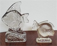 HR Kaley  & LE Smith Glass Fish Sculptures