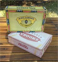 (2) Vintage cigar Box