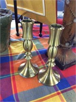 Pair of brass candlesticks