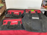 4 Tool bags(3 Husky & 1 Craftsman)
