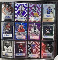 36 cards in binder- High End Football auto patch