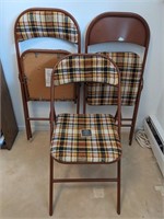 Vintage Codey Metal/Upholstered Folding Chairs
