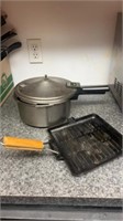 Cast iron griddle, presto pressure cooker