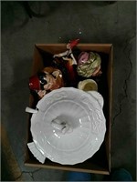 Box of figurine tobacco holders Etc