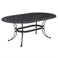 1 HOMESTYLES Sanibel 72 in. Black Oval Cast