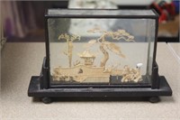 Chinese Cork Work Shadow Box