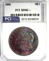 1885 Morgan PCI MS65+ Bold Color