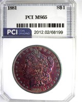 1881 Morgan MS65 LISTS $475