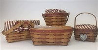4 Sweetheart Baskets used condition
