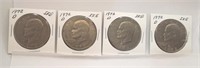4 - 1972-D Ike Dollar Coins