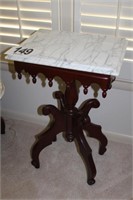 Marble Top Accent Table 28 x 18 x 14