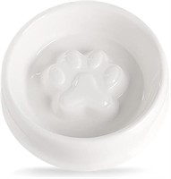 Sweejar Ceramic Dog Bowl- White