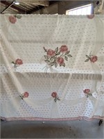 Rose Print Chenille Blanket