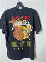 Metallica and Guns n Roses Concert Shirt