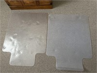 Pair of plastic computer chair mats