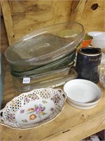 Lot of Various Glassware- Pyrex Baking Dishes,