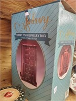 Ashbury Cherry Finish Jewelry Box
