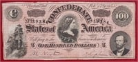 1864 CSA $100 Note