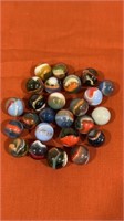 25 Peltier Rainbos  mint condition marbles