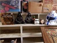 Star wars collection, trivial pursuit, lamps, cups