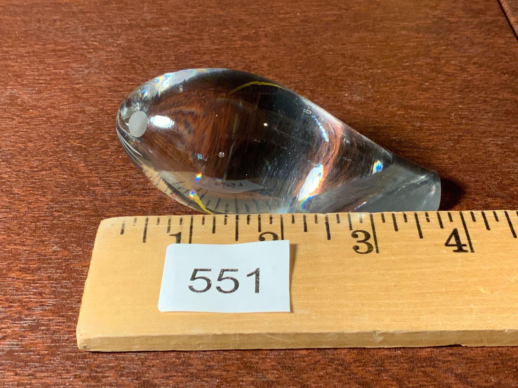 Clear Seal Art Glass Paperweight