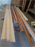 Assortment of stained and natural wood molding