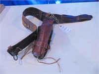 leather holster with belt with 22cal loops