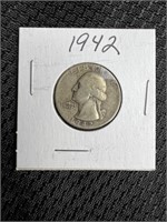 1942 Silver Washington Quarter