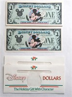 (10) Disney Dollars 1989 $1 Mickey Consecutive #s