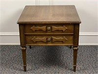 2 Drawer End table 24”x23 3/4”x22 1/4”