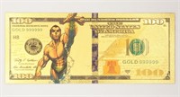 100 Usd Namor 24k Gold Foil Bill
