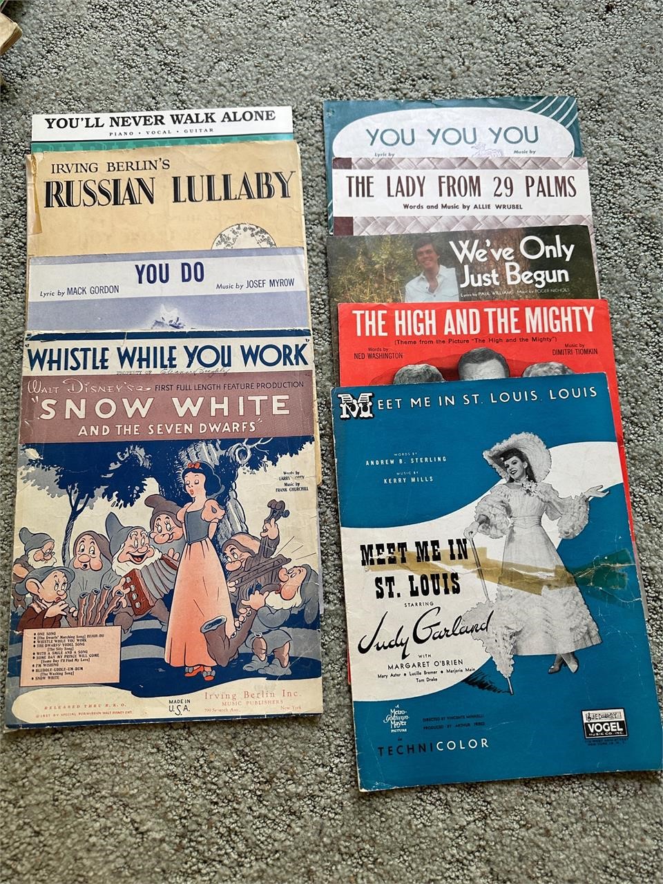 Vtg. Sheet Music