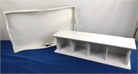 White Serving Tray & Wall/Desk Shelf
