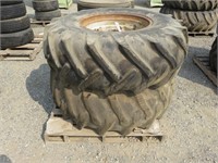 (2) 18.4-26/15-26 Tractor Tires & Rims