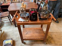 (2) Mixers, Toaster, Wood Kitchen Cart
